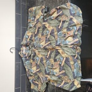 Mens XXL TOMMY BAHAMAS button down Short Sleeve shirt